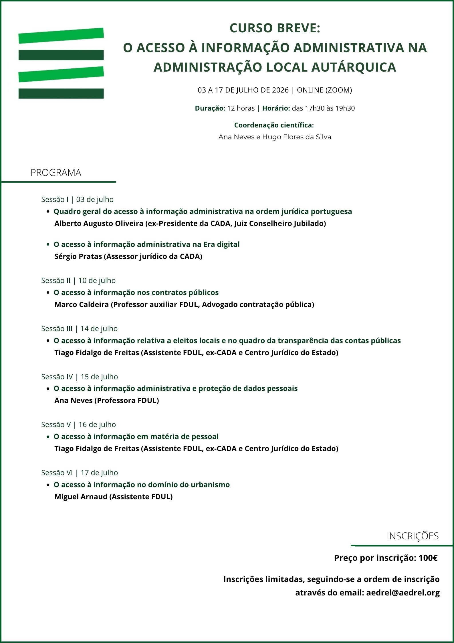 Curso Breve sobre o Acesso à Informação Administrativa na Administração Local Autárquica